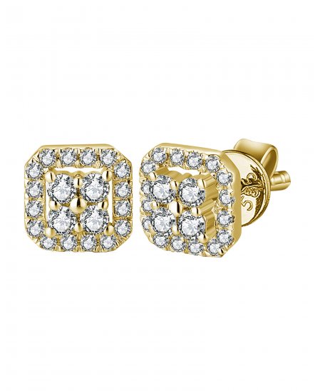 SQUARE DIAMOND STUDS (TE1504)