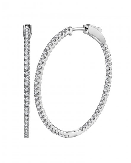 INSIDE OUTSIDE DIAMOND HOOPS (TE1530)