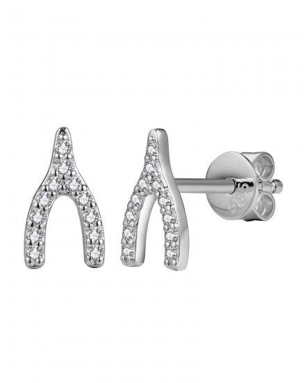 WISHBONE DIAMOND STUDS (TE1533)