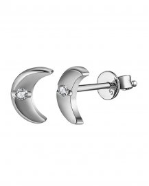 CRESCENT MOON DIAMOND STUDS (TE1556)