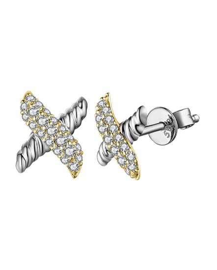 CROSS DIAMOND STUDS (TE1558)