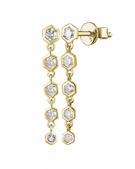 HEXAGON SHAPE DIAMOND DANGLING (TE1559)