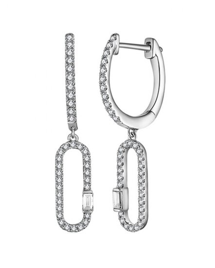 OPEN BAR BAGUETTE  DIAMOND DANGLING (TE1562)