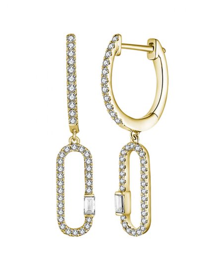 OPEN BAR BAGUETTE  DIAMOND DANGLING (TE1562)