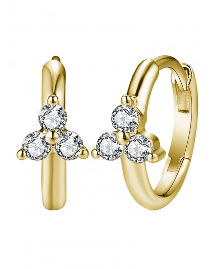 THREE STONE DIAMOND HUGGIES (TE1564)