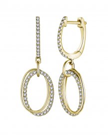 OVAL STYLE INTER LINKED DIAMOND DANGLING (TE1595)