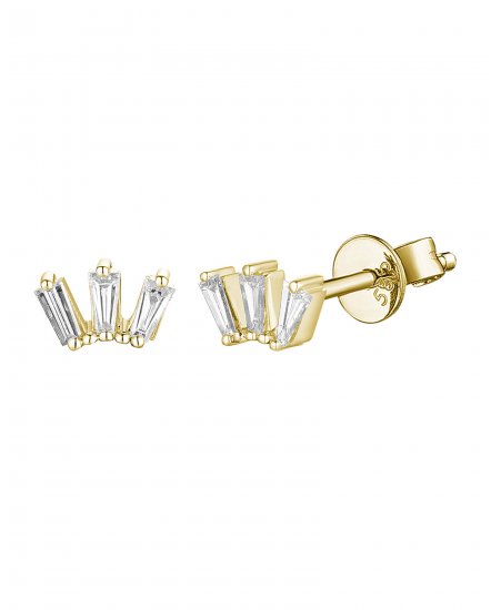 BAGUETTE DIAMOND STUDS (TE1602)