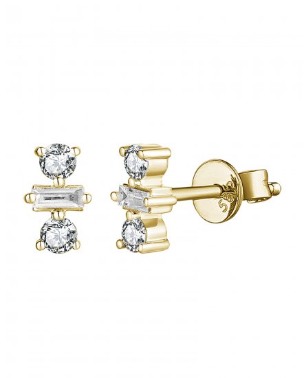 BAGUETTE DIAMOND STUDS (TE1614)