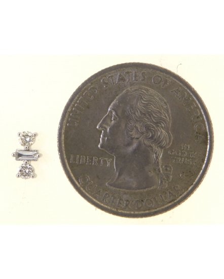 BAGUETTE DIAMOND STUDS (TE1614)