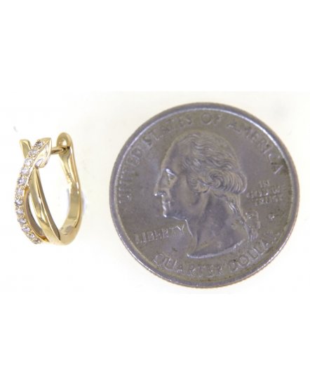 CRISS CROSS STYLE DIAMOND HUGGIES (TE1615)