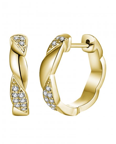 CRISS CROSS STYLE DIAMOND HOOPS (TE1621)