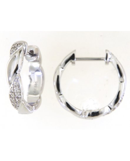 CRISS CROSS STYLE DIAMOND HOOPS (TE1621)