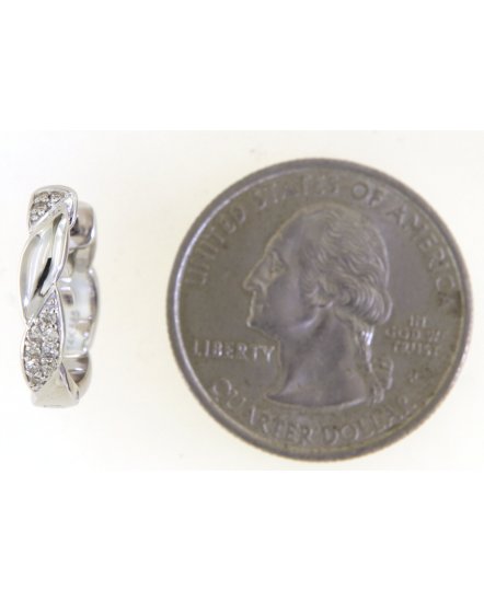 CRISS CROSS STYLE DIAMOND HOOPS (TE1621)