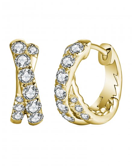 CRISS CROSS STYLE DIAMOND HUGGIES (TE1623)