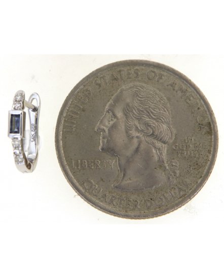 BAGUETTE SAPPHIRE DIAMOND HUGGIES (TE1633)