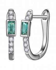 BAGUETTE EMERALD DIAMOND HUGGIES (TE1633C)