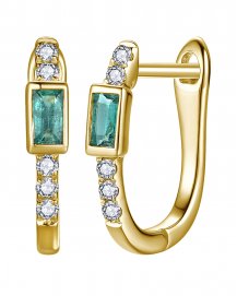 BAGUETTE EMERALD DIAMOND HUGGIES (TE1633C)