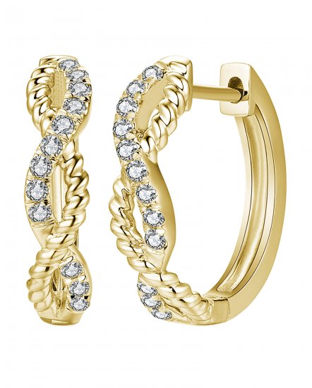 CRISS CROSS STYLE DIAMOND HUGGIES (TE1666)