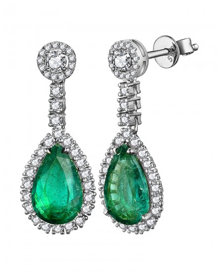 PEAR EMERALD DIAMOND DANGLING (TE1677)