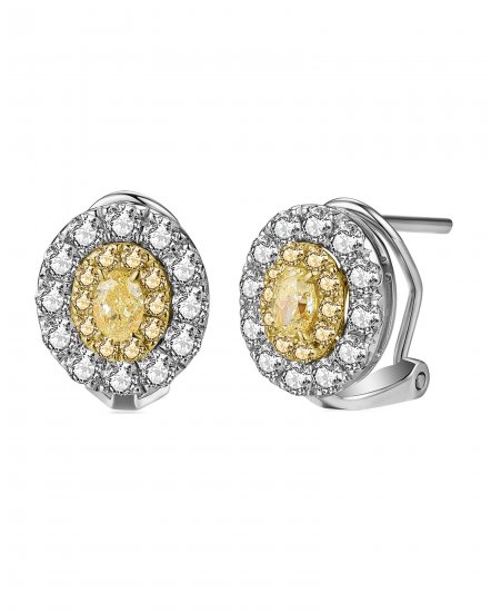 MULTI TONE OVAL DIAMOND OMEGA BACK (TE1684)