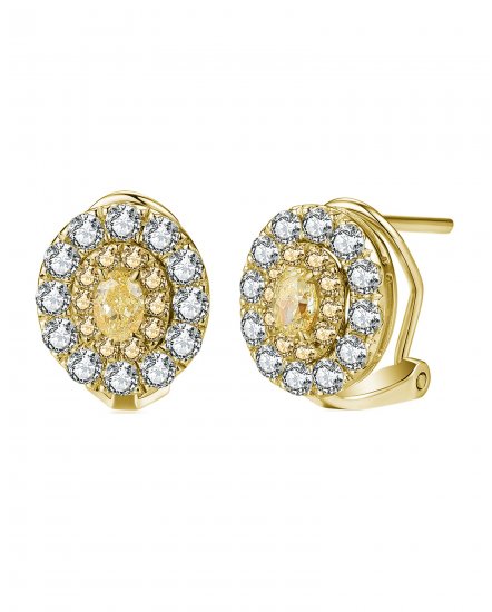 MULTI TONE OVAL DIAMOND OMEGA BACK (TE1684)