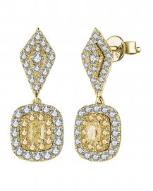 MULTI TONE RADIANT DIAMOND DANGLING (TE1685)
