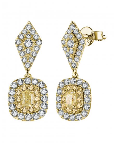 MULTI TONE RADIANT DIAMOND DANGLING (TE1685)