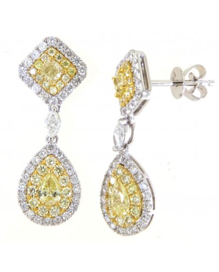 MULTI TONE PEAR DIAMOND DANGLING (TE1689)
