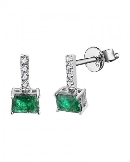 EMERALD CUT DIAMOND STUDS (TE1690)