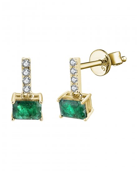 EMERALD CUT DIAMOND STUDS (TE1690)