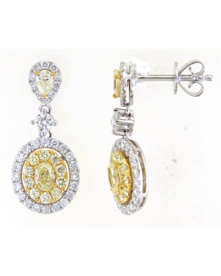 MULTI TONE OVAL DIAMOND DANGLING (TE1692)