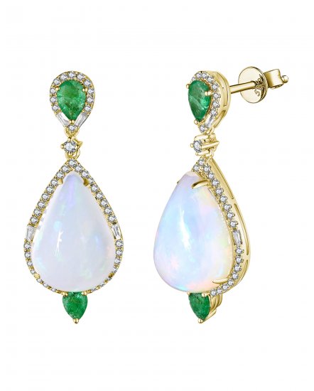 PEAR SHAPE OPAL DIAMOND DANGLING (TE1694)