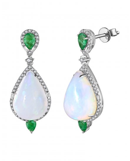 PEAR SHAPE OPAL DIAMOND DANGLING (TE1694)