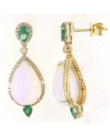 PEAR SHAPE OPAL DIAMOND DANGLING (TE1694)
