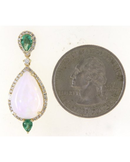 PEAR SHAPE OPAL DIAMOND DANGLING (TE1694)