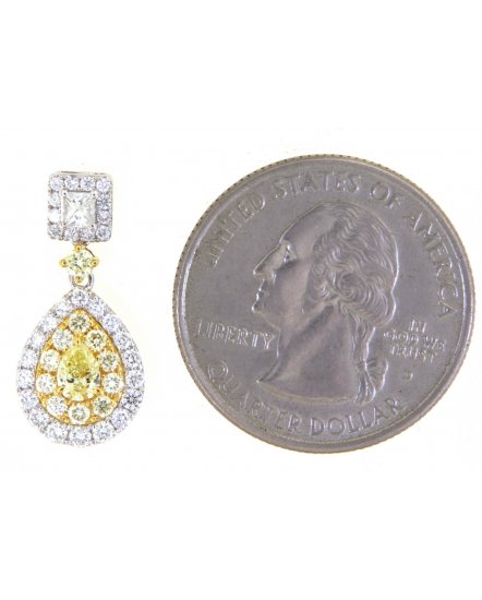 MULTI TONE PEAR DIAMOND DANGLING (TE1699)