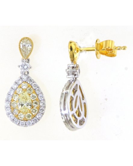 MULTI TONE PEAR DIAMOND DANGLING (TE1700)