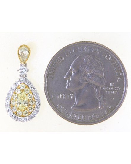 MULTI TONE PEAR DIAMOND DANGLING (TE1700)