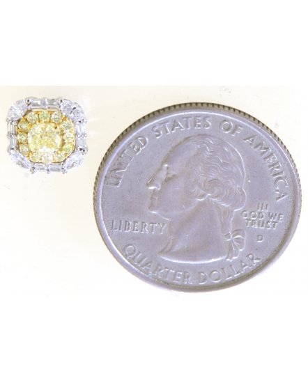 MULTI TONE CUSHION DIAMOND STUDS (TE1702)