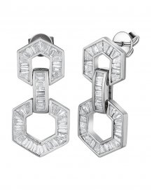 HEXAGON STYLE BAGUETTE DIAMOND DANGLING (TE1704)