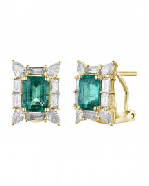 EMERALD CUT DIAMOND OMEGA BACK (TE1705)