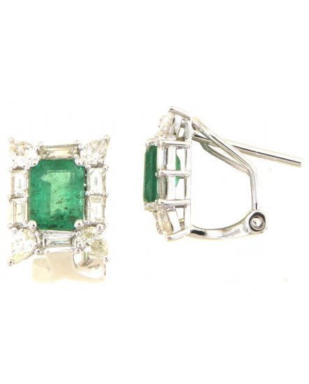 EMERALD CUT DIAMOND OMEGA BACK (TE1705)