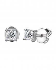 PRINCESS CUT DIAMOND STUDS (TE1715)