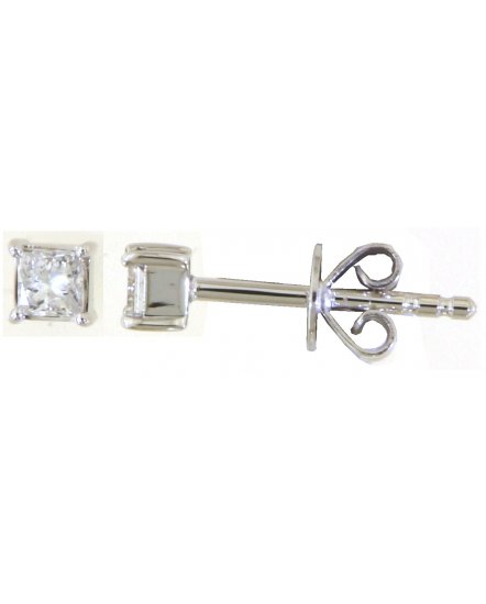 PRINCESS CUT DIAMOND STUDS (TE1715)
