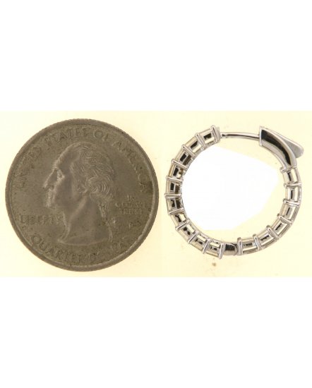 INSIDE OUTSIDE BAGUETTE DIAMOND HOOPS (TE1725)