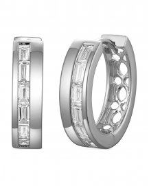 BAGUETTE DIAMOND HOOPS (TE1726)