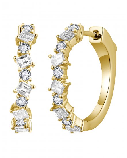 BAGUETTE DIAMOND HOOPS (TE1727)