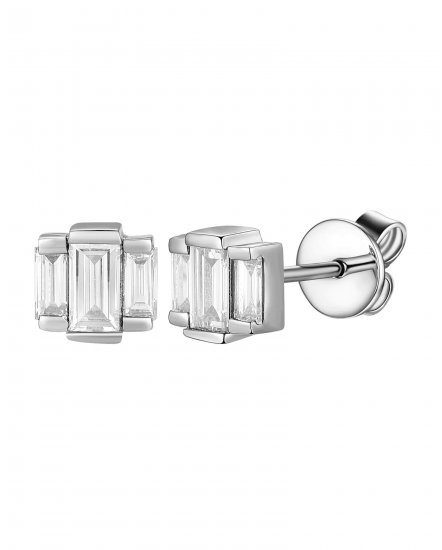 BAGUETTE DIAMOND STUDS (TE1737)