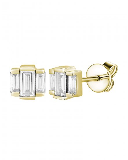 BAGUETTE DIAMOND STUDS (TE1737)