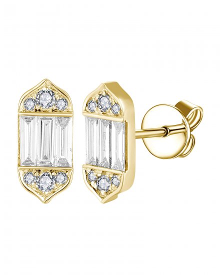 BAGUETTE DIAMOND STUDS (TE1740)